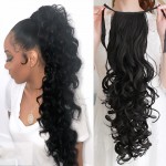 Extensie de par coada ondulata cu snur 60 cm  Brunet BC1